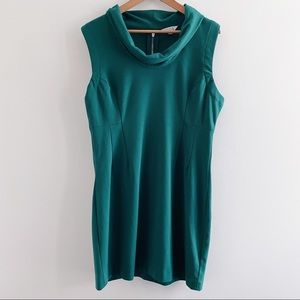 PURE Alfred Sung Emerald Green Cowl Neck Tunic Mini Dress 14
